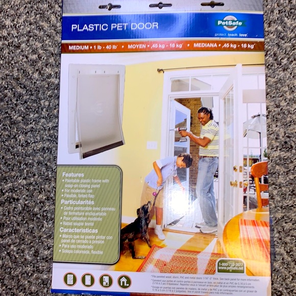 Plastic pet door new in box